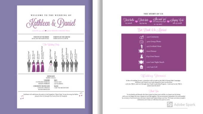 Design Your Elegant Wedding Program By Natoyachung