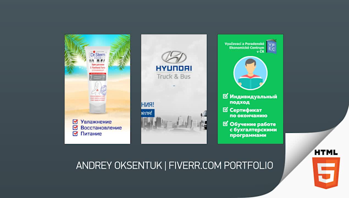 Create A Professional Animated Html5 Banner Ad By Oksentuk