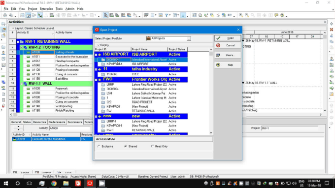 Schedule Gantt Chart On P6 Primavera Ms Project Or Excel By Usama447