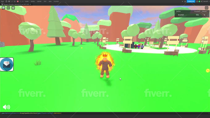 I will build full roblox game for you with script, map and be your scripter  - FiverrBox