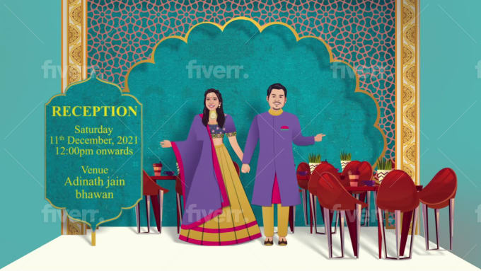 Create a unique popup wedding invitation video in 48 hours by Akamshmohan |  Fiverr