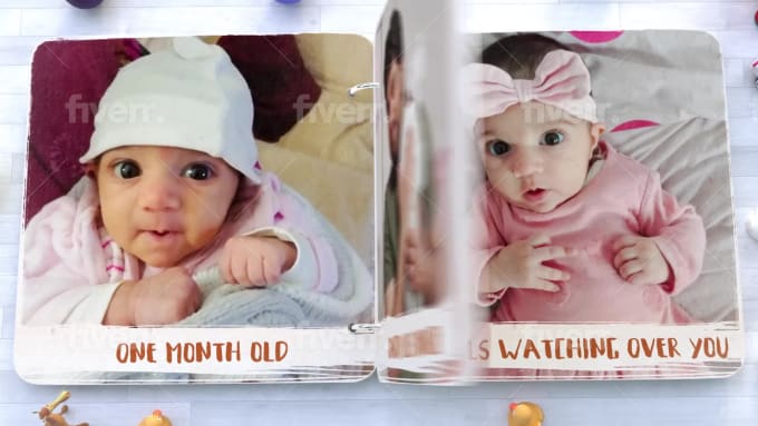 Create creative baby photo album video by Ataulhaie | Fiverr