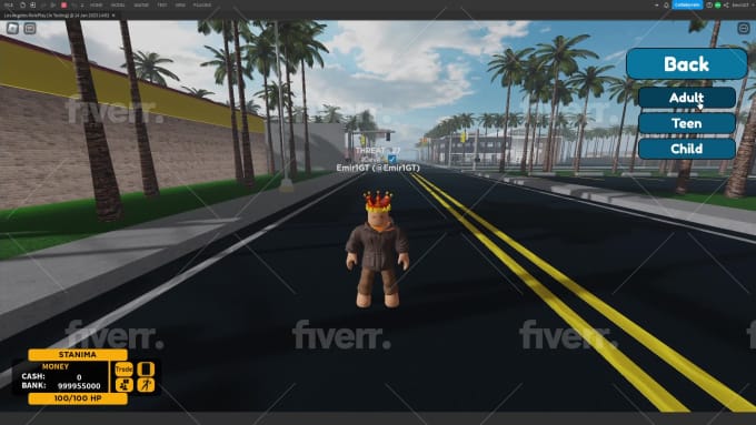 I will build full roblox game for you with script, map and be your scripter  - FiverrBox