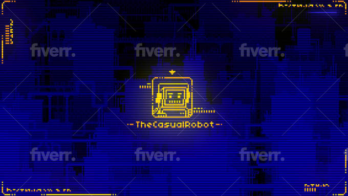 Robot — Stream Header, Label and Webcam Overlay Pack for OBS