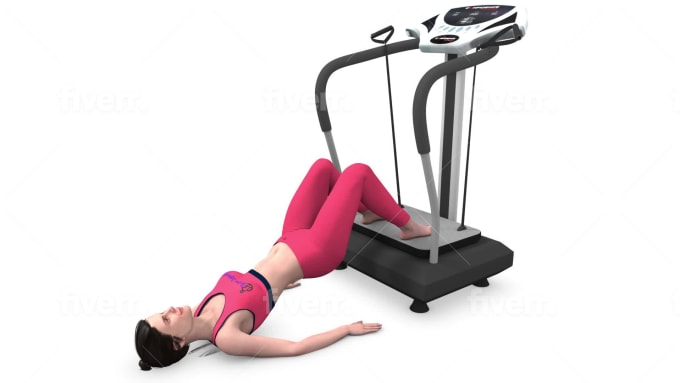 Do custom fitness gym exercise animation physical workout by