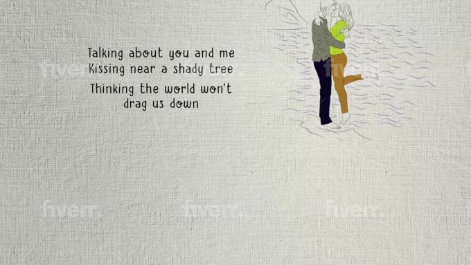 Stunning animated lyrics video, cinematic or trendy hand drawn