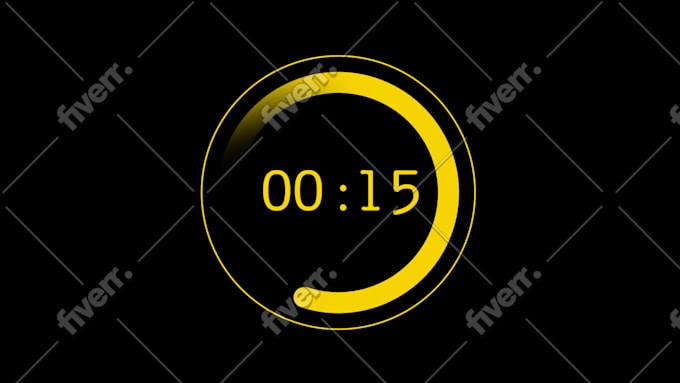 Countdown Clock Animation Digital Circle Countdown Timer Ten Seconds