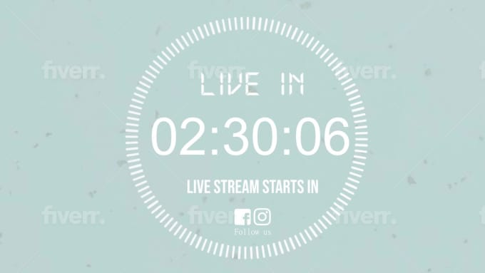 Create countdown timer video for live stream by Endru99