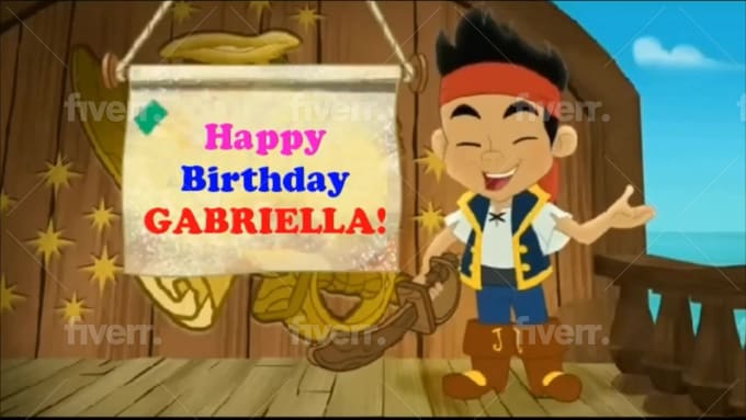 Create a personalized birthday greeting from disney jack the pirate by  Photo_mosaic