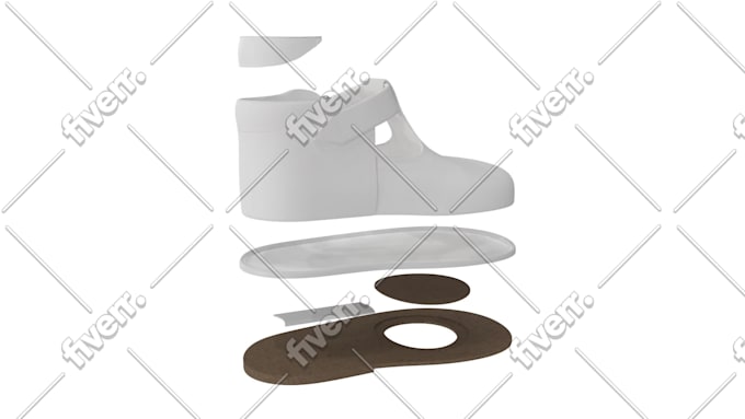 create a 3d model and photorealistic rendering of your shoes