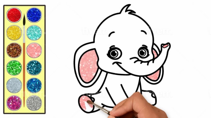 Do kids coloring pages video for youtube channel by Picretouch | Fiverr