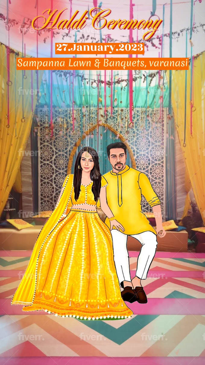 Create an indian animated wedding invitation video by Anna_khani | Fiverr
