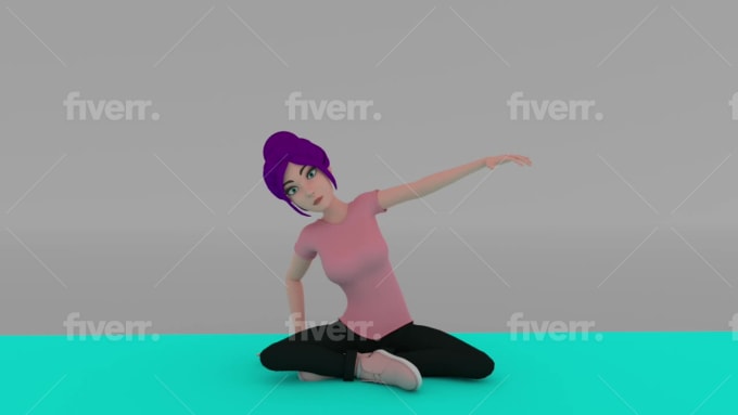 Made, 3d animated exercises and yoga video for you by Isabellegyll | Fiverr