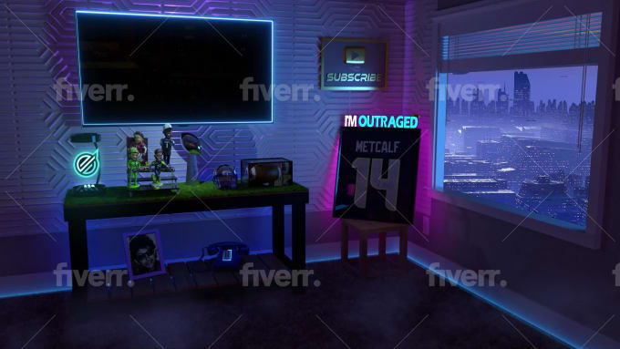 Design an animated 3d room for your stream background by Laurence_t | Fiverr