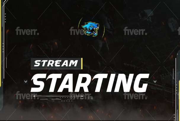 Make an animated stream starting soon screen for twitch by Artistshashi