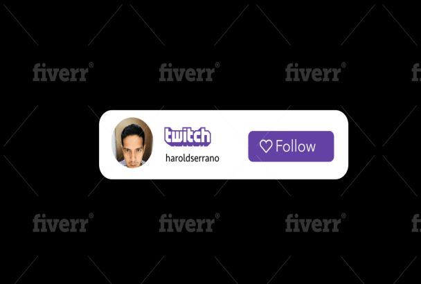 Create a twitch follow or subscribe animation by Hussamaladdin