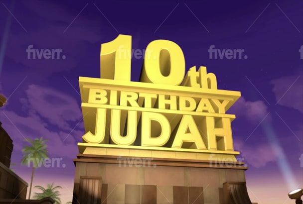 Create 20th century fox happy birthday video intro with