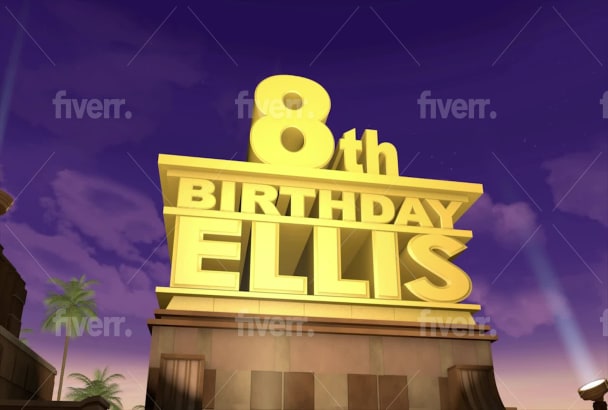 Create 20th century fox happy birthday video intro with