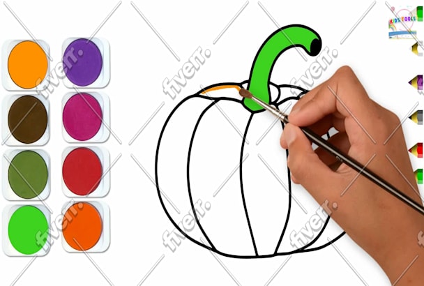 Do kids coloring pages video for youtube channel by Picretouch