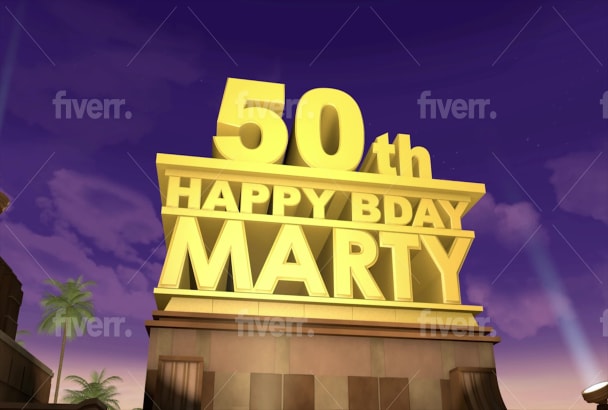 Create 20th century fox happy birthday video intro with