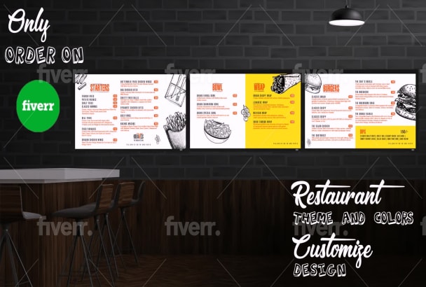 Do professional digital menu or tv menu board for restaurant by ...