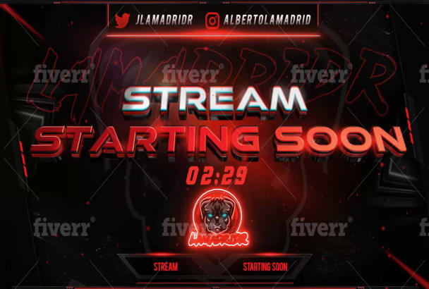 Create an animated stream starting soon screen for twitch mixer by ...