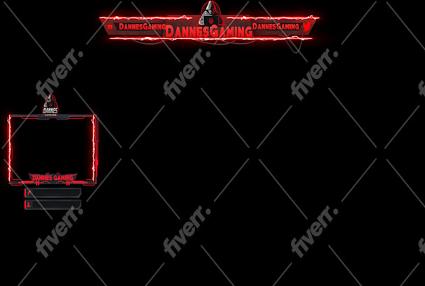 Design a custom animated twitch stream overlay,facecam by Drizmo