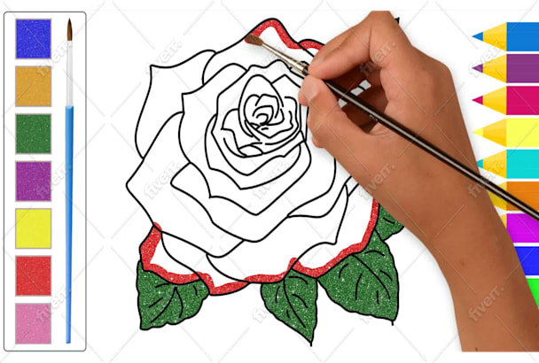 create coloring pages drawing video for youtube channel