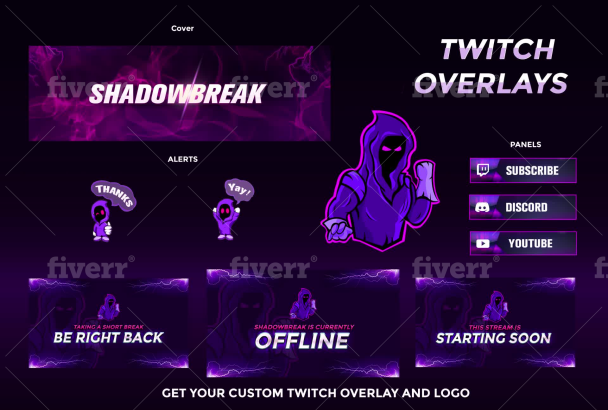 Design awesome twitch overlay and logo by Shanto_asif
