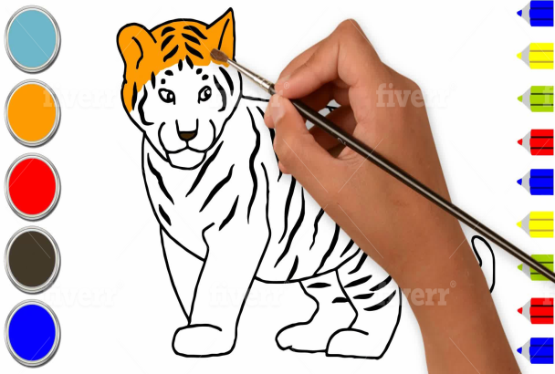 Do kids coloring pages video for youtube channel by Picretouch