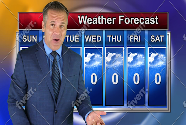 Produce a weather forecast or meteorologist video in 24 hours by ...