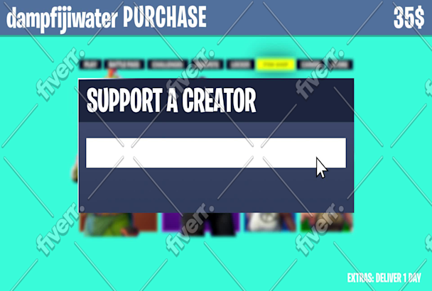 Create fortnite support creator code animation by Imhugoleandro