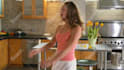 create funny female happy dance celebrating video ad