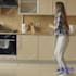 create funny female happy dance celebrating video ad