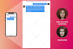 make a phone text message chat animation video