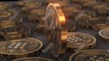 design gold, silver coin animation 4k, crypto token, and  3d bitcoin logo