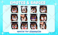 make chibi twitch emotes, animated emotes, sub badges, vtuber, stream, discord