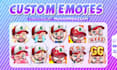create custom chibi emotes for twitch, discord, vtuber stream or animated emotes
