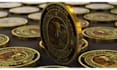 design gold, silver coin animation 4k, crypto token, and  3d bitcoin logo