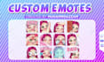 create custom chibi emotes for twitch, discord, vtuber stream or animated emotes