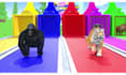 create 3d crossing fountain cartoon for kids paint animal games