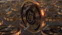 design gold, silver coin animation 4k, crypto token, and  3d bitcoin logo