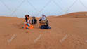 wish you a happy birthday in the sahara desert with a guitar