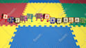create video for your title with dancing and jumping square blocks