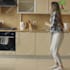 create funny female happy dance celebrating video ad