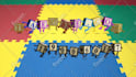 create video for your title with dancing and jumping square blocks