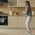 create funny female happy dance celebrating video ad