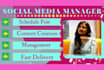 be your  social media manager