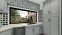 design kitchen, island and 3d modelling