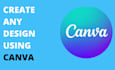 create any design using canva